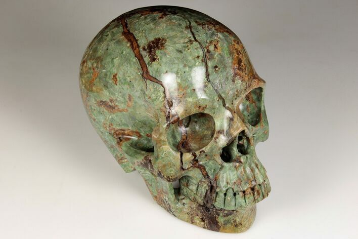 Realistic, Polished Autumn Jasper Skull #199604